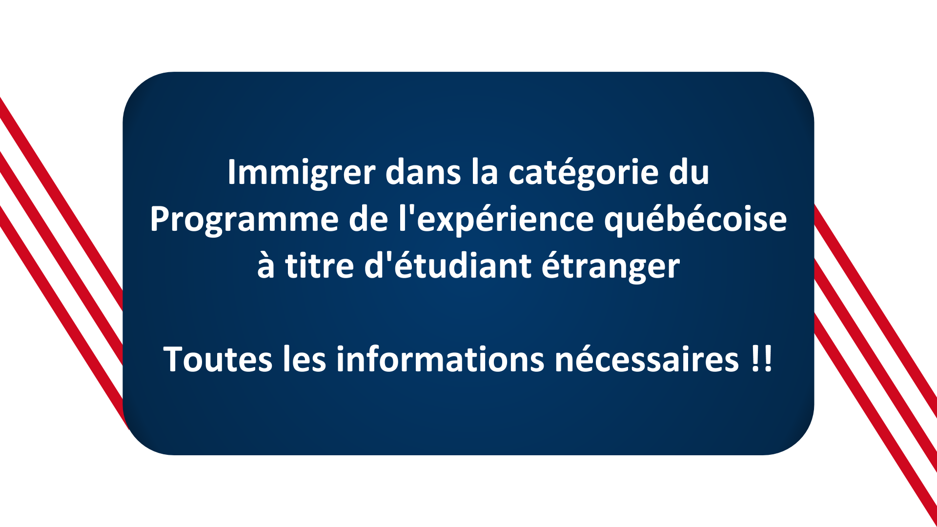 Immigrer Dans La Categorie Du Programme De L Experience Quebecoise A Titre D Etudiant Etranger Immigration Au Canada