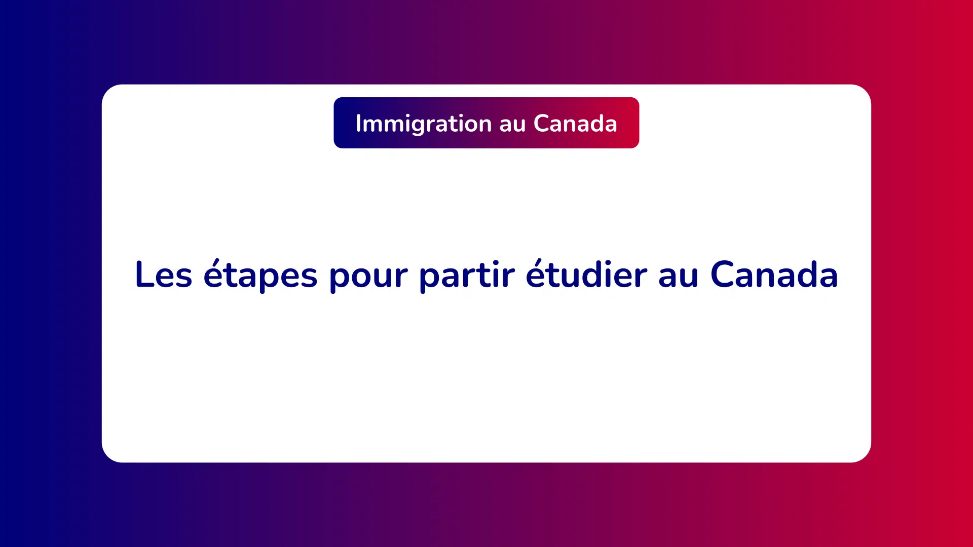 partir étudier au Canada
