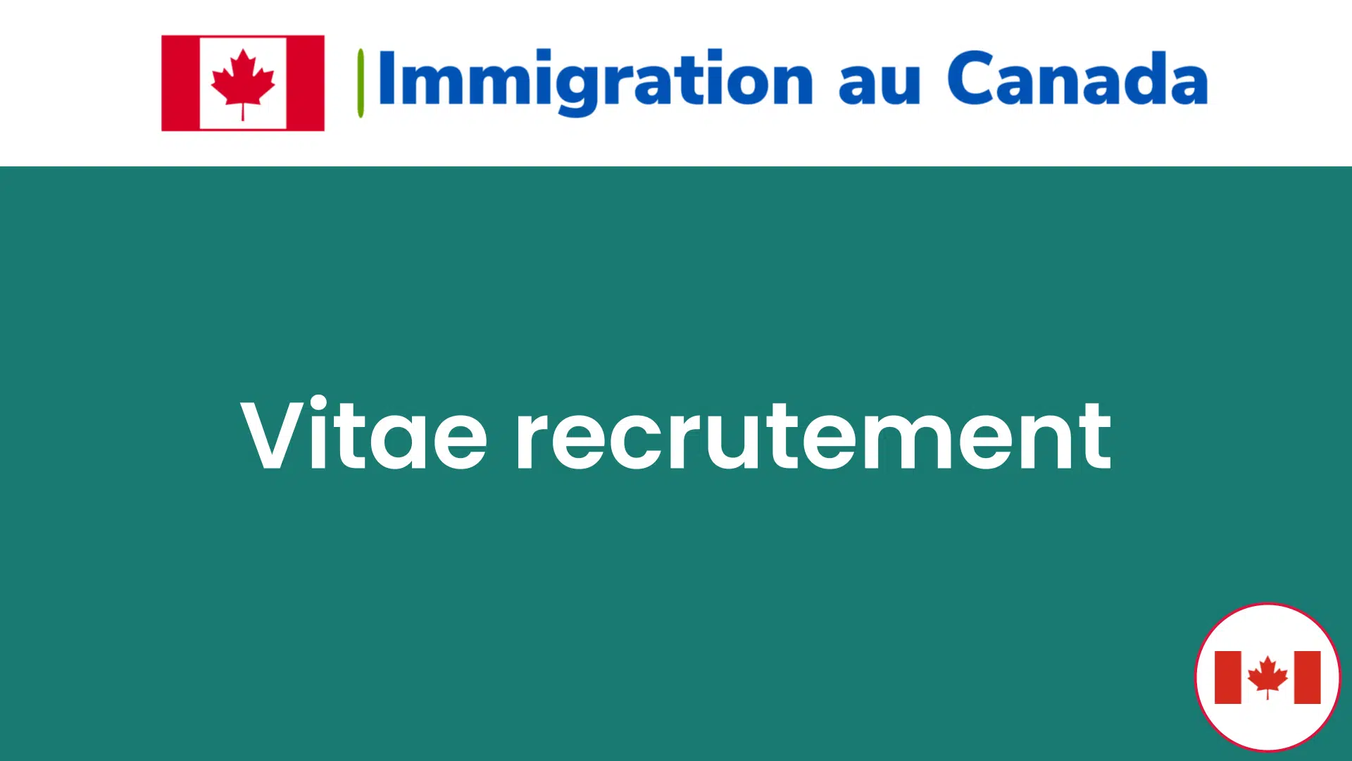 Vitae recrutement